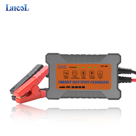 LANCOL – chargeur de batterie de voiture Portable CAT-900 12v 3a, entièrement automatique, entretien, humide, sec, plomb, acide, en stock ► Photo 1/5