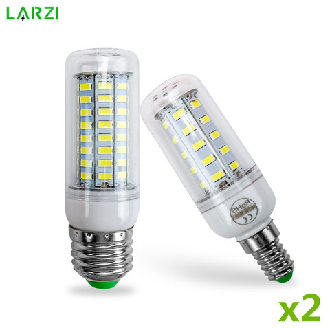 2 pcs/lot LED Lampe E27 E14 Ampoule LED SMD5730 220V D'ampoule De Maïs 24 36 48 56 69 72LED Lustre Bougie A MENÉ La Lumière Pour La Décoration À La Maison ► Photo 1/6