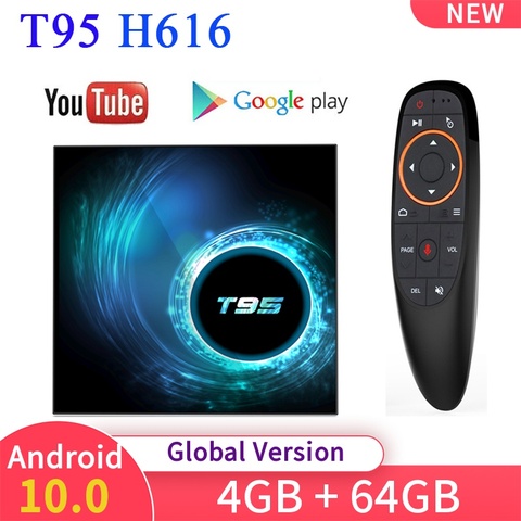 T95 Boîte de TÉLÉVISION Intelligente Android 10.0 4GB 32GB 64GB Allwinner H616 Quad Core WiFi 6K BOÎTE de TÉLÉVISION Youtube lecteur Multimédia décodeur 2G 16G TV ► Photo 1/6