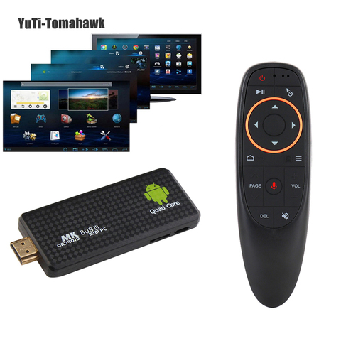 Boîtier TV Quad Core MK809 III Android 7.1 Smart TV Stick 2 GB RAM 8 GB ROM Bluetooth WIFI XBMC HD Mk809III Mini Dongle PC ► Photo 1/6