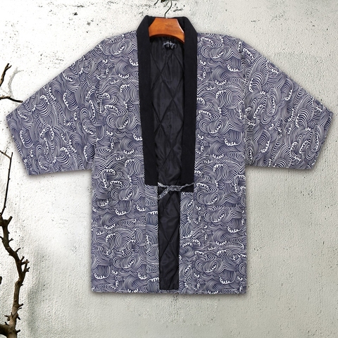 Kimono japonais Haori Cardigan hommes hiver chaud vêtements épais matelassé Style folklorique vêtements asiatiques Vestido Japones Japon Style Japon ► Photo 1/6