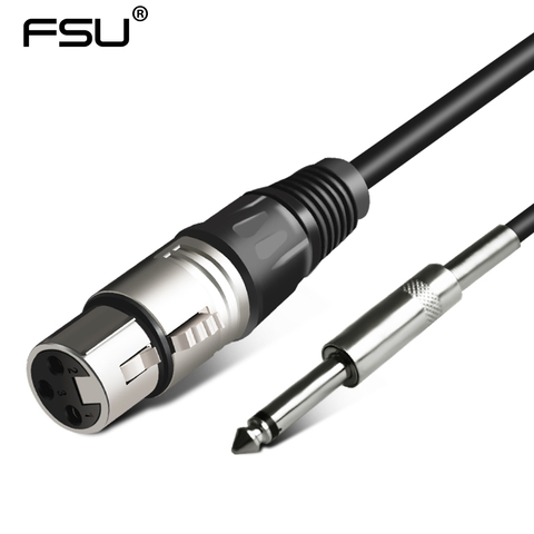 FSU Microphone Fil Cordon XLR Femelle à Jack 6.35mm fiche Mâle Audio Plomb Microphone câble pour Son Amplificateur 2 M 3 M 5 M 8 M 10 M ► Photo 1/6