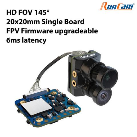 RunCam hybride 4K FPV et caméra d'enregistrement HD avec double objectif FOV 145 ° carte unique, paramètres de Code QR 18g faible latence ► Photo 1/5