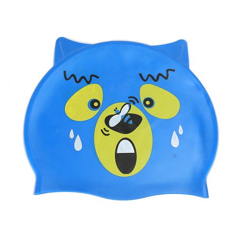 Nouveau mignon enfants enfant bonnet de bain piscine dessin animé animaux casquettes étanche Silicone chapeaux protéger oreilles cheveux badmuts pour garçons filles ► Photo 1/6