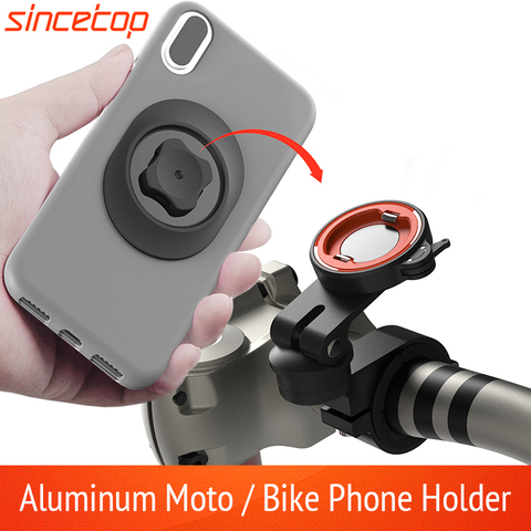 Support universel de téléphone portable pour vélo de Moto en aluminium, montage rapide, support de guidon pour Harley ► Photo 1/6