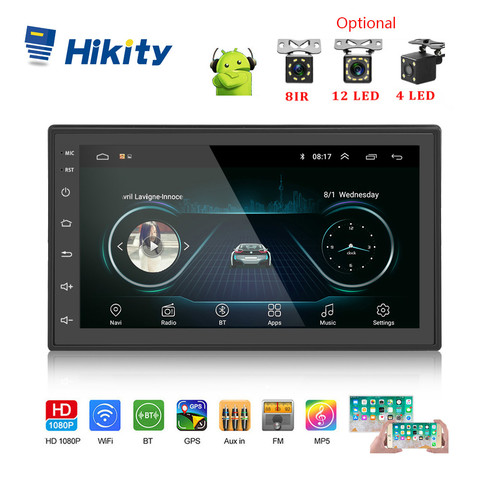 Hikity 2 Din Android GPS autoradio stéréo 7 