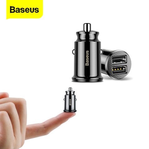 Chargeur de voiture double USB Baseus 3.1A chargeur de voiture rapide adaptateur de Charge automatique pour Samsung chargeur de voiture USB chargeur de téléphone portable ► Photo 1/6