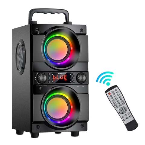 TOPROAD – haut-parleur Bluetooth 60W, Portable, sans fil, stéréo, caisson de basses, karaoké, fête, avec lumière LED RGB, Support Radio FM ► Photo 1/6