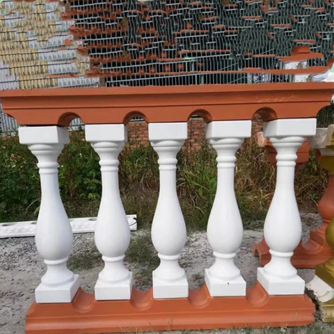 Moule en béton pour Rail de Balustrade préfabriqué, avec motif de plaine et d'accolade de 18cm /7.09 pouces, avec balcon et jardinage ► Photo 1/1