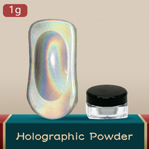 Poudre holographique, Pigments caméléons, revêtement de poussière scintillante 1g pour peinture automobile, décoration de voitures ► Photo 1/6