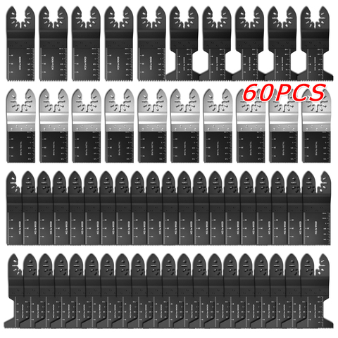 Lames de scie de précision multifonctions bi-métal, lames oscillantes, Kit de coupe pour le bois, l'aggloméré, lames de scie circulaire, 20/60 pièces ► Photo 1/6