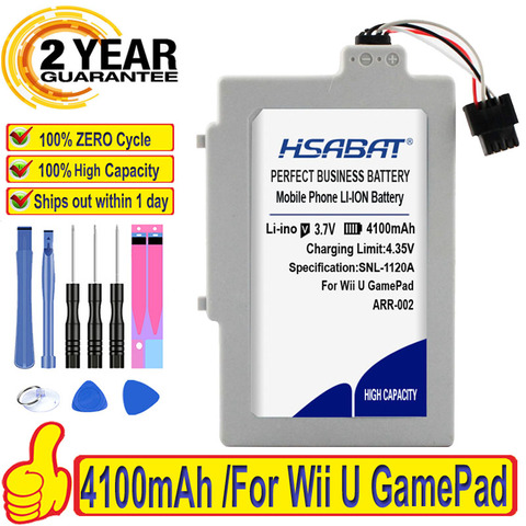 100% batterie d'origine HSABAT 4100mAh ARR-002 pour Wii U GamePad ► Photo 1/6