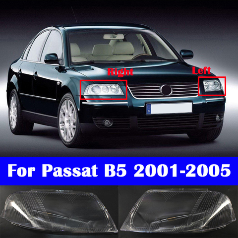 Pour Volkswagen Passat B5 2001-2005 voiture avant couvercle de phare abat-jour lampe frontale lumière coquille verre lentille 3B7941018F 3B7941017F ► Photo 1/6