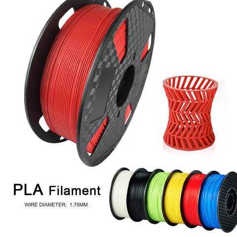 Filament pour impression 3D, matériaux plastiques solides, PLA, 1.75mm, 250g/500g/1kg, blanc, noir, Orange, bleu, rouge, violet ► Photo 1/6