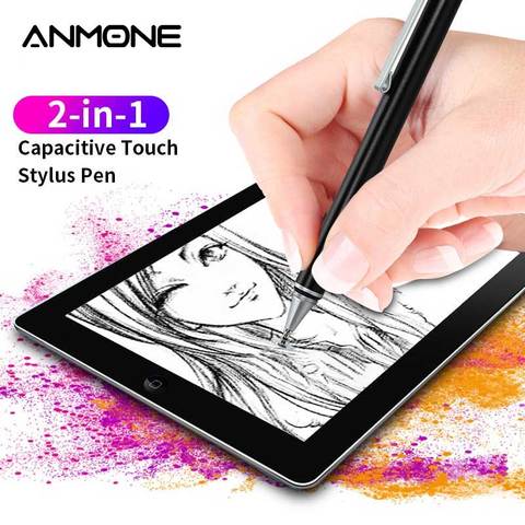 ANMONE 2 en 1 stylet pour Smartphone tablette écran capacitif crayon écrire dessiner stylo tactile pour ipad adapté à tous les appareils Android ► Photo 1/6