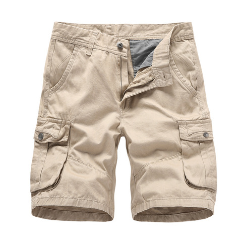 2022 D'été Pour Hommes Militaire Multi-poches Cargo Shorts Hommes Coton Vert Hommes décontracté Tactique Short Pantalon Court Pas De Ceinture ► Photo 1/6