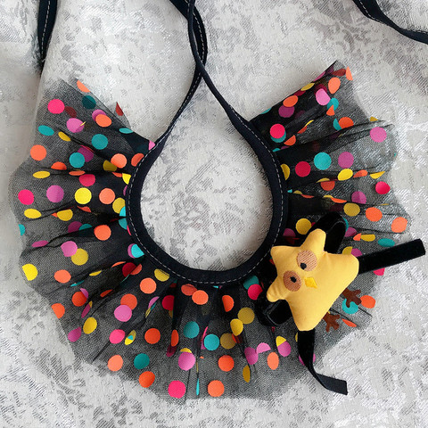 Pet Bibs Cat Kitten Flower Lace Bow Bell Collar String Bib Colorful Necklace Neck Strap Fashion pet neck decor collar ► Photo 1/6