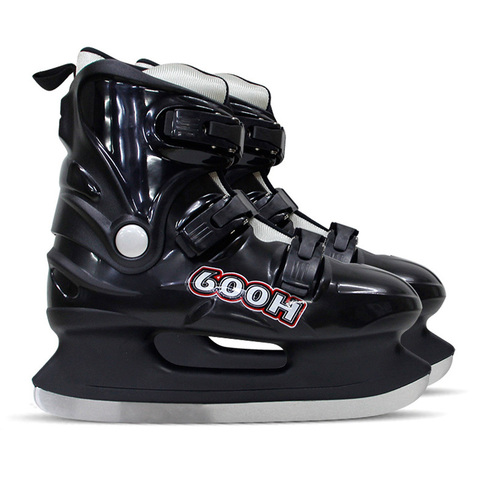 Chaussures de patins thermiques épais pour adolescents, patins thermiques professionnels avec lame de Hockey sur glace, patinage confortable pour débutants, hiver ► Photo 1/6