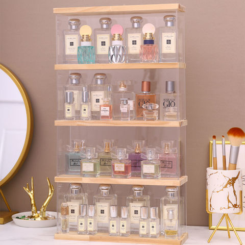 Grande capacité parfum boîte de rangement jouets présentoir 2/4 couches vernis à ongles parfum boîte articles divers boîte de rangement bijoux étagère ► Photo 1/6