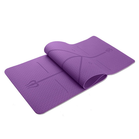 Tapis de Yoga de TPE de 183*61 * cm avec la ligne de Position tapis d'exercice de tapis de forme physique pour le yoga de matelas de gymnastique de forme physique environnementale de Prammat ► Photo 1/6