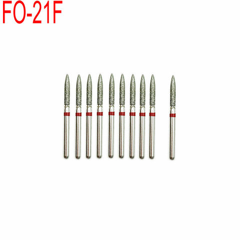 10 pcs/set Dental Diamond Burs Drills High Speed Handpiece Polishing Whitening Product Dental Burs Drill FO-21F ► Photo 1/5