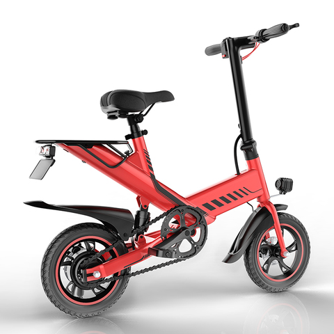 Mini vélo électrique intelligent pliable en alliage d'aluminium, 48V, 7,5ah, 400W, 14 pouces, avec Suspension arrière, 3 couleurs ► Photo 1/6