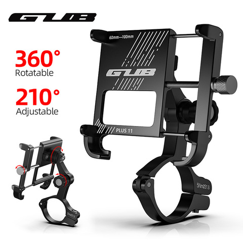 GUB PLUS – support de téléphone de vélo rotatif 11, pour Smartphone de 3.5 à 6.8 pouces, réglable pour vtt, vélo de route, moto, vélo électrique ► Photo 1/6