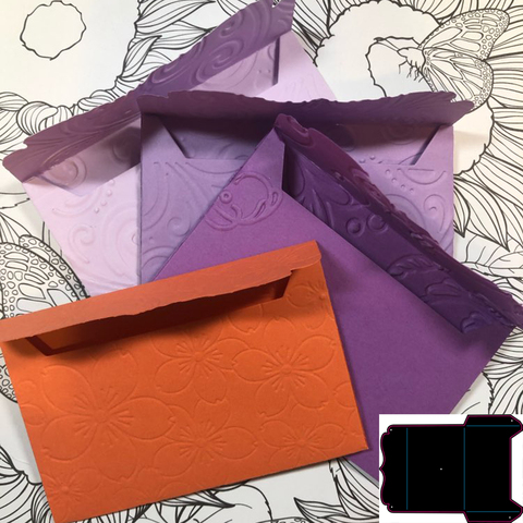 Modèle de pochoir de découpe en métal d'enveloppe de sac de poche pour le papier de gaufrage de bricolage ► Photo 1/3