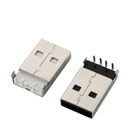 Connecteur de prise mâle USB 2.0 Type A, 10 pièces, USB AM 4pin, evier 1.2 DIP câble à souder ► Photo 1/3