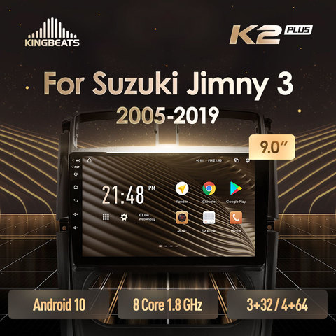 KingBeats Android 10 octa-core tête unité HU 4G en tableau de bord autoradio multimédia lecteur vidéo Navigation GPS pour Suzuki Jimny 3 2005 - 2022 pas de dvd 2 din Double Din Android autoradio 2din ► Photo 1/6