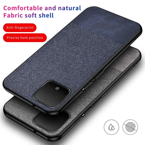 Armure Anti-choc housses pour Google Pixel 5 4A 5G 4 XL 4 3A 5XL étui en tissu souple housse arrière en cuir pour Google Pixel 4XL Funda ► Photo 1/6