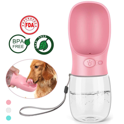 Bouteille d'eau pour chien distributeur d'eau potable Portable pour chiens bouteille d'eau de voyage en plein air chiens bol d'eau fournitures pour animaux de compagnie ► Photo 1/6