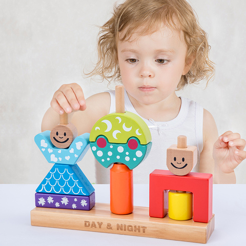Match de couleur Cognition jouets éducatifs Montessori enfants jouet en bois pour bébé développement pratique et sens entrepôt russe ► Photo 1/6