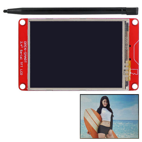 Écran tactile UART série TFT LCD de 2.4 pouces, module d'extension avec prise de carte TF, stylo tactile pour Arduino UNO R3 Mega2560 Nano ► Photo 1/4