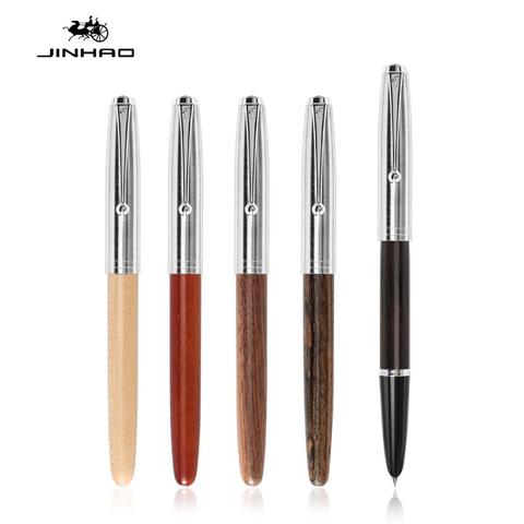 Stylo plume bois classique remasterisé 0.38mm stylos de calligraphie plume Extra Fine Jinhao 51A fournitures scolaires de bureau papeterie A6994 ► Photo 1/6