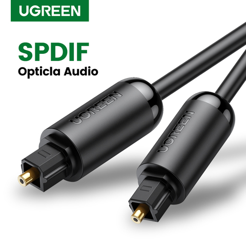 UGREEN câble Audio optique numérique Toslink câble fibre optique mâle à mâle cordon pour Home cinéma barre de son TV PS4 Xbox TV câble ► Photo 1/6