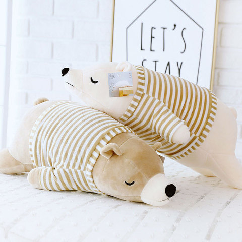 35-110CM Kawaii habillé ours polaire animaux en peluche grande taille Super doux Animal coussin dormir oreiller en peluche enfant ► Photo 1/6