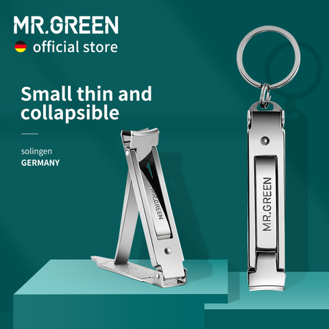 M. GREEN coupe-ongles pliable petit et mince Portable voyage ciseaux à ongles en acier inoxydable manucure Cutter outils fichiers ► Photo 1/6