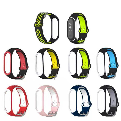 Couleur de poignet Bracelet en TPU pour Xiaomi Mi bande 5 4 3 Bracelet en Silicone Bracelet de remplacement pour Xiaomi bande 4 MiBand 5 4 3 sangle ► Photo 1/6