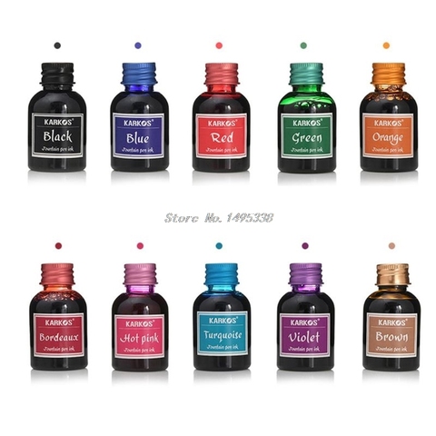 1PC 30ML pur coloré stylo plume encre stylo plume stylo encre école papeterie fournitures plumes pour stylos à plume encre ► Photo 1/6