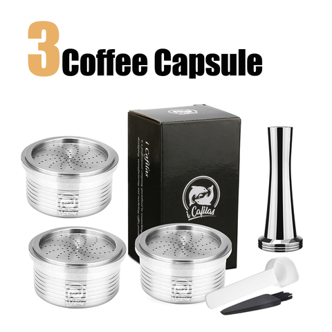 Le café réutilisable rechargeable d'icafilas filtre la tasse de dosette de Capsules de café d'acier inoxydable pour la Machine de Point d'expresso de Lavazza ► Photo 1/6