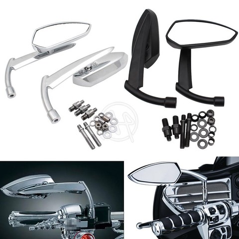 Moto Cruiser aluminium faucille rétroviseurs pour Honda Steed 400 Shadow 400 750 pour Harley Sportster 1200 883 Dyna ► Photo 1/6