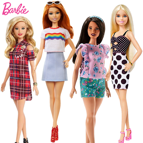 Poupée Barbie pour filles, ensemble Original de mode, jouets pour le corps, robe arc-en-ciel, vêtements, bébé, cadeau ► Photo 1/6