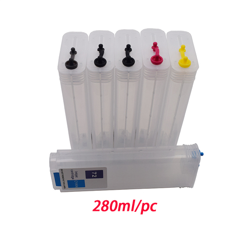 Cartouches d'encre rechargeables avec puces ARC, 72 pièces, pour imprimantes HP Designjet T610, T620, T770, T790, T795, T790PS, HP72, T1100, 1200, T2300, T1120 ► Photo 1/6