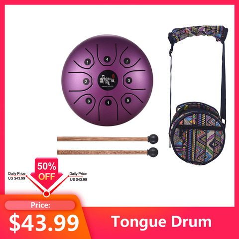 Nous en STOCK5.5 pouces langue tambour Mini 8 tons en acier langue tambour C clé main Pan tambour jouet Instrument de musique cadeau pour enfant enfant jouets ► Photo 1/6