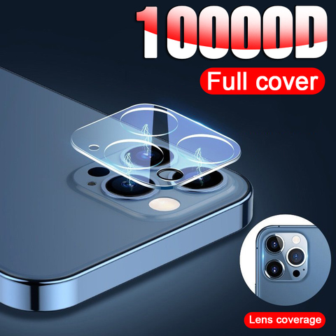 10000D protecteur d'objectif de caméra arrière de luxe pour iPhone 12 11 Pro Max verre trempé pour 12 Mini Film de protection d'objectif d'origine ► Photo 1/6