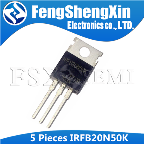 MOSFET de puissance à-220 FB20N50K TO220 IRFB20N50 20N50 5 pièces ► Photo 1/1