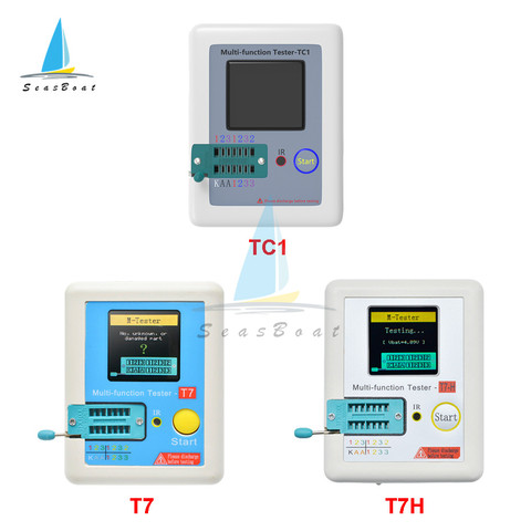 TC1 T7 T7-H Transistor testeur multimètre TFT LCD affichage ESR Diode Triode capacité résistance compteur NPN PNP MOSFET multimètre ► Photo 1/6