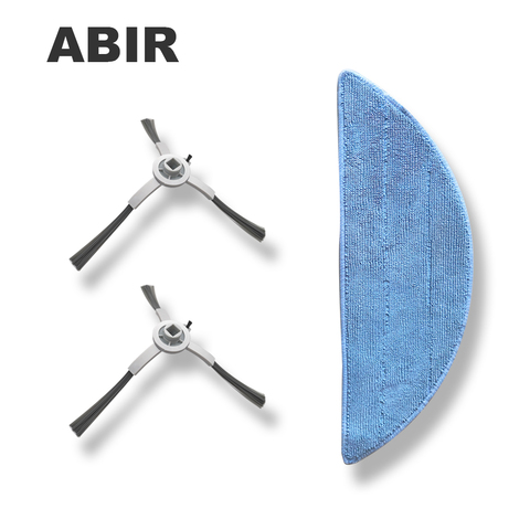 Pièces de rechange originales pour aspirateur Robot ABIRX5,X6,X8, comprend 2 balais latéraux, 1 serpillière ► Photo 1/1