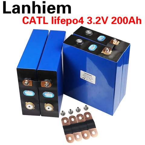 Nouveau 3.2V 200Ah lifepo4 batterie 12V200AH 24V200AH cellule Lithium fer Phosphate solaire ue US sans taxe ► Photo 1/6